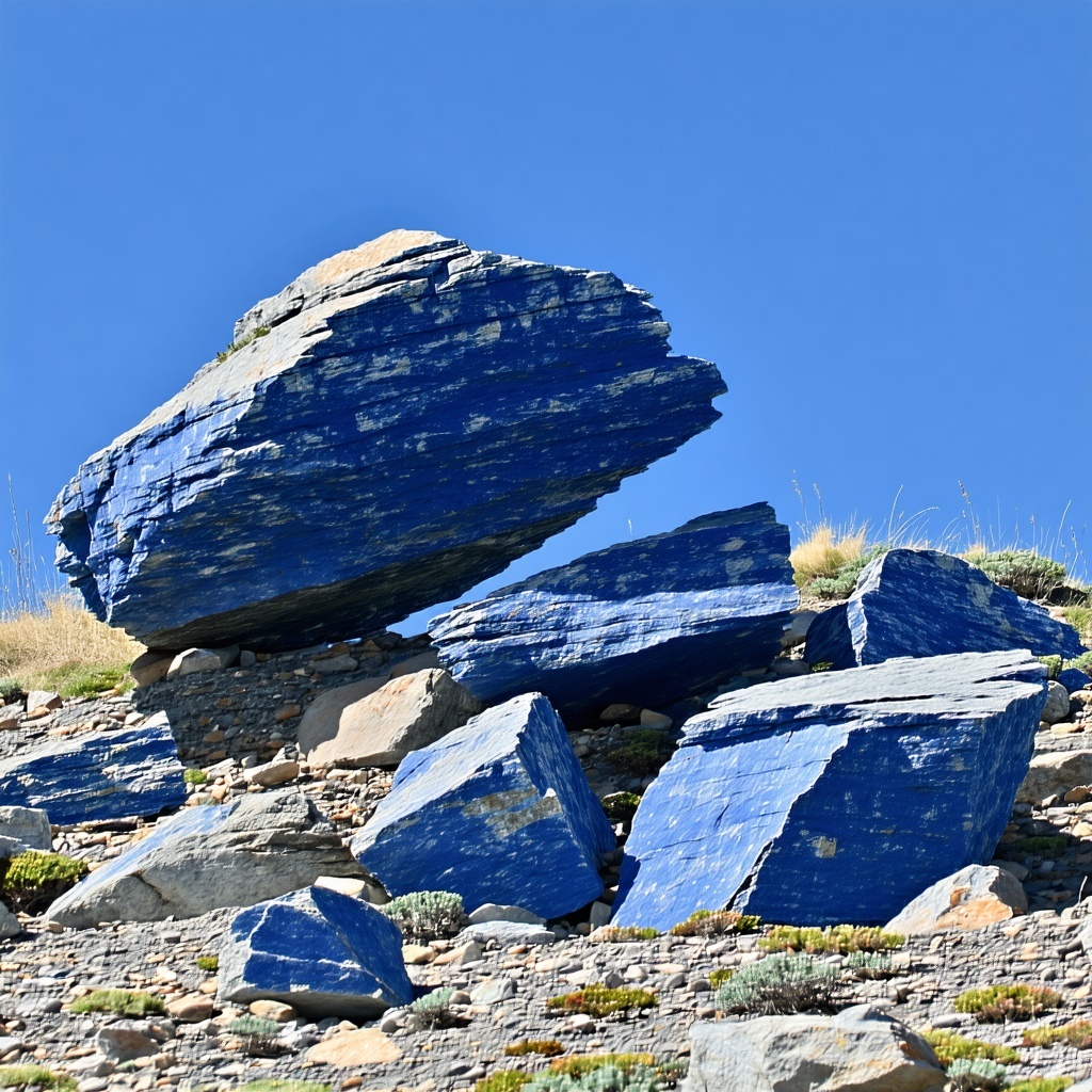 cobalt rocks in nature from a distance-1